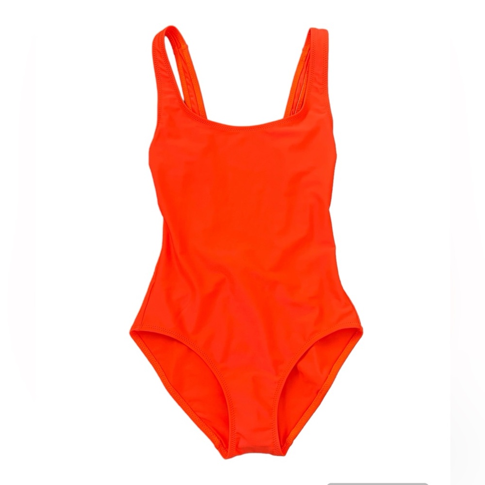 Solid & Striped One Piece Swimsuit XS